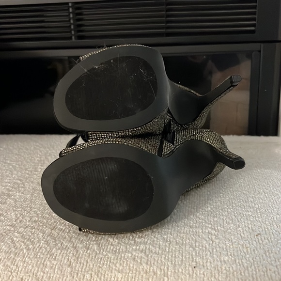 STUNNING Steve Madden open toe sparkle boots heeled - Picture 4 of 5